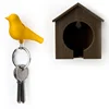 Decor Plastic Whistle Nest House Doll Novelty Funny Wall Hooks Decorative Bird Keyholder Wall