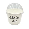 Cheap wholesale 8oz 10oz 12oz 16oz white/brown kraft bowl soup/ice cream container with lid