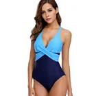Black Zipper High Cut Sexy Thong Monokini One Piece Swimwear Swimsuit For Women