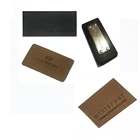 Custom Jeans PU leather patch label with customized metal embossed logo,Low moq wholesale