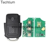 for VW 2 Button remote folding flip 433 MHZ chip 1J0 959 753 CT modified car key case transponder shell