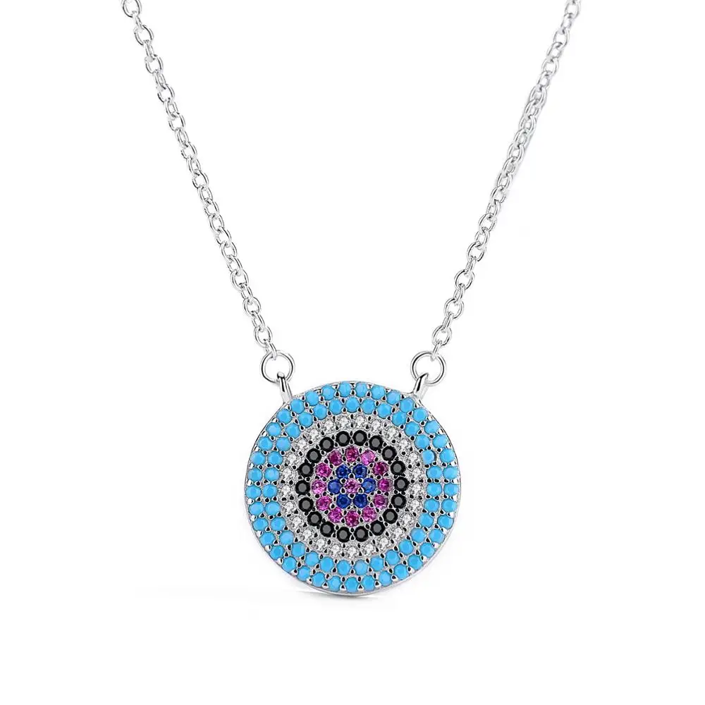 Factory Price 925 Sterling Silver Jewelry Round Lucky Blue Eyes Pendant Necklace For Women Wedding Party Jewelry Gift
Factory Price 925 Sterling Silver Jewelry Round Lucky Blue Eyes Pendant Necklace For Women Wedding Party Jewelry Gift