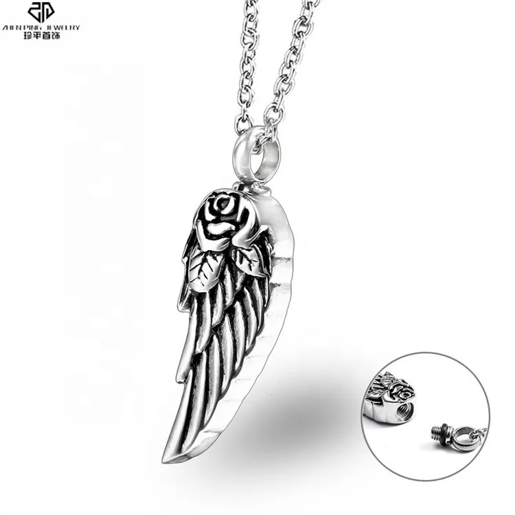 Fashion cheap keepsake 3D wing shape pet ash jewelry stainless steel pendant wholesale cremation urns
Fashion cheap keepsake 3D wing shape pet ash jewelry stainless steel pendant wholesale cremation urns
