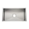 SUS304 Stainless Steel Single Bowl Undermount Handmade House Kitchen Sink with Square Drain