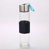 drink bottles 450ML wholesale portable chinese tea style double wall glass water bottles promotional items with logo