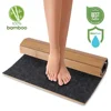 Mat Waterproof and Multi Panel Strip Foldable Roll Up Non Slip Anti Slip Fabric Bamboo Bathroom Floor Mat Foot Carpet Floor Rug