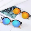 Cheap Price Plastic PC Frame Round Womans Bamboo Sunglasses for Womans