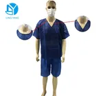 disposable nonwoven medical uniform scrub suit hospital patient wear disposable