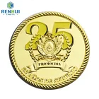Gold Plated Custom Metal Promocion Anniversary Coin for souvenir