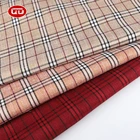 Hot sale custom made woven 100% polyester wholesale plaid fabric for suit uniforms