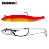China fishing silicone bass hooked leurre de pche black minnow soft lure