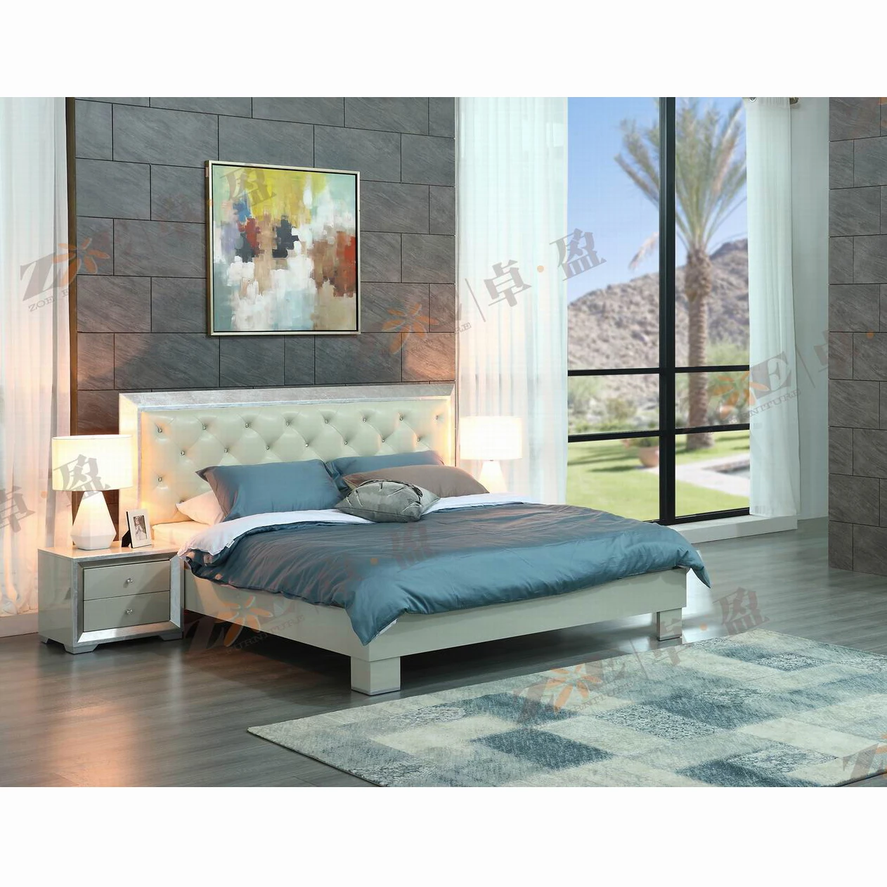 Luxury Furniture With Dresser And Mirror Modern Bedroom Set Buy