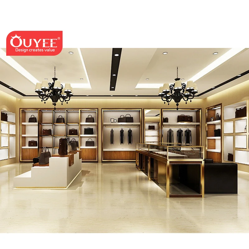 Fashion Boutique Display Window Store Furniture Wood Glasses
