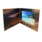 5" Silver Printing LCD Luxury Greeting Cards In Folding Paper Video Brochure Card