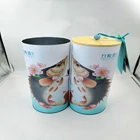 Custom printing biodegradable round cardboard containers food paper tube packaging