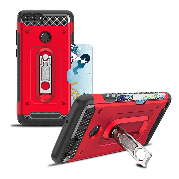 Latest Design TPU PC Ring Stand Card Slot Mobile Phone Accessories Case For Huawei P Smart Back Cover
Latest Design TPU PC Ring Stand Card Slot Mobile Phone Accessories Case For Huawei P Smart Back Cover