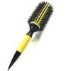 Nice curve big wooden wave yellow round brush antistatic detangling hair brush,horn comb/magic hair comb