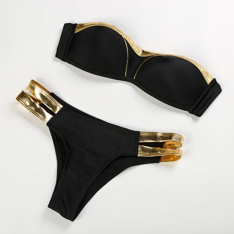 YOUME New Bikinis Set Women Swimwear Push Up Padded Bikinis Solid Swimsuit Strapless Women Beachwear For Bathing Suit, Black/blue/orange
YOUME New Bikinis Set Women Swimwear Push Up Padded Bikinis Solid Swimsuit Strapless Women Beachwear For Bathing Suit, Black/blue/orange