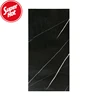 Pure Floor Polished Tile Price White Veins Stone Slab Black Marble Tile