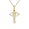 Minimalist women accessories china opal jewelry evil eye necklace