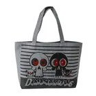 New Fashion Custom colors recyclable reusable eco friendly black cotton canvas bag
