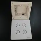 Silkscreen tempered touch glass fence enclosure wall switch panels