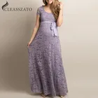 Ropa fabricante OEM Skinny Pregnancy Dress Knee Length Black Lace Adults Women Maternity Clothing Dress