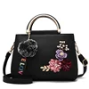 Women Casual Totes Floral Handbags, Top Handle PU Leather Shoulder Bags for Ladies