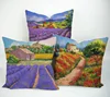 45X45 French country hand woven oem customised printed polyester organic cotton cushion cover