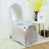 Lycra Shiny Romantic Wedding Party Hotel Banquet Decorations Metallic Foil Gold Silver Stretch Spandex Chair Cover