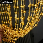 Sorter golden plastic beads chain curtain for living room/window/kitchen/garage