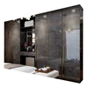 Customize high gloss marble-like melamine wardrobe/bookcase/ cabinets