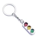 Manufactures 3D traffic light metal key chain Zink alloy personalized keyring custom logo key holder keychain