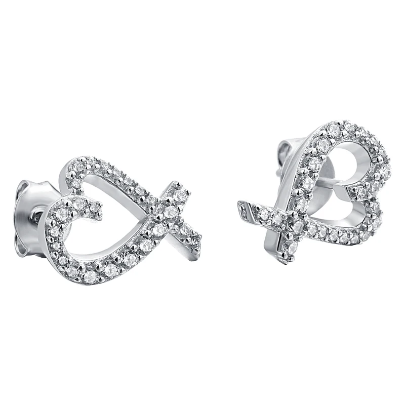 sterling 925 silver sparkling CZ stone stud earrings elegant bow earrings, Silver or customized
sterling 925 silver sparkling CZ stone stud earrings elegant bow earrings, Silver or customized