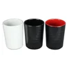 Anti scald two tone melamine cups,matte black round cup with handle