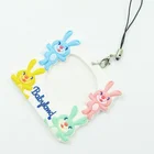 Custom shaped personerized blank bulk rabbit pvc frame photo insertable keychain maker