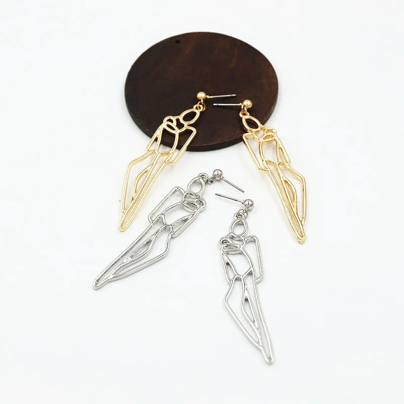 Hollow Body Design Drop Earrings Exaggeration Long Style Abstract Metal Hollow Out Human Body Drop Earrings For Girls, As picture
Hollow Body Design Drop Earrings Exaggeration Long Style Abstract Metal Hollow Out Human Body Drop Earrings For Girls, As picture
