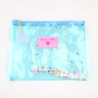 Transparent PVC toiletry bag lady custom make up pouch