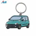 Fashion custom logo die cut enamel car metal keychains