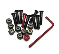

SKATERGEAR 7/8 inch bulk color skateboard longboard hardware fitted 5mm m10 nylon bolts and nuts with allen head