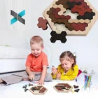 16.5*19.0cm Intellectual 3D Wooden Jigsaw Puzzle for Kids Education