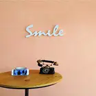 MDF Home Decorative Letters Alphabet Wood Letter Board with Smile
