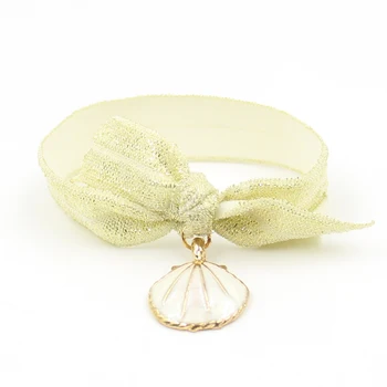 Bulk Imported Custom Logo Girls Braided Elastic Hair Ties With Charms