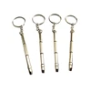 4 function combination precision Phillips Slot Hex socket screwdriver with keyring knurled sales promotion tools gift