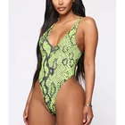 OEM Wholesale fashion sexy women sleeveless Snake Skin Print Bodysuit