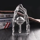 Award Customer Carving Ice Mountain Crystal Award Glass Trophy Wholesale Crafts