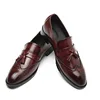 PDEP pu leather dress court big size37-48 men 2019 tassel male slip on office oxford casual formal brogue loafers business shoes