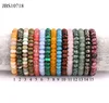 Renting jewelry making natural stone rondelle shaped bead elastic bracelet women