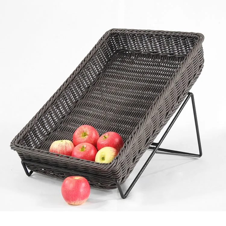Supermarket rattan basket various kinds of storage basket customers plastic baskets for fruit, Brown/deep brown
Supermarket rattan basket various kinds of storage basket customers plastic baskets for fruit, Brown/deep brown