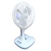 DF803 8 inch AC DC rechargeable camping fan with light